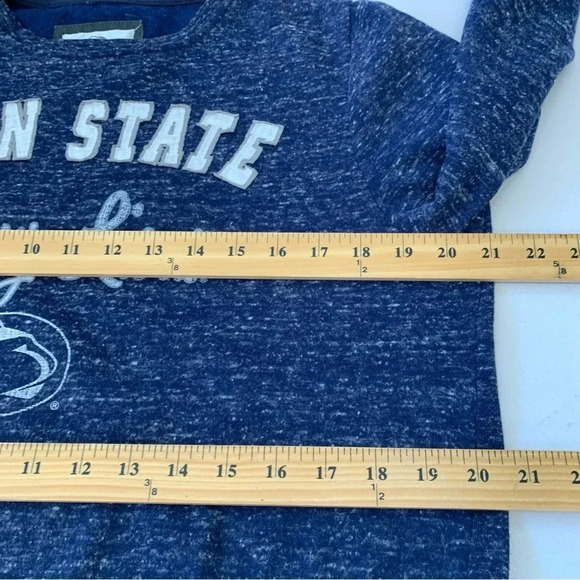 Penn State Woman Top Medium  Blue Nittany Lions Long Sleeve Hi Lo Knit Crew Neck - Picture 7 of 9